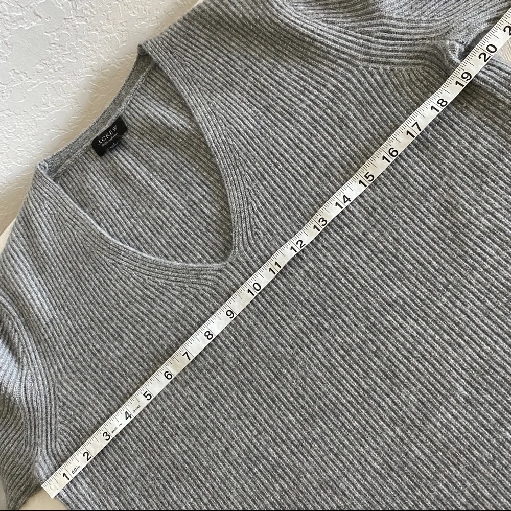 J.Crew Ribbed V-neck cashmere sweater